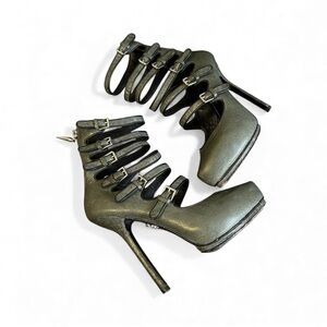 Rock & Republic Amari High Heels Womens 36.5 Cage Gladiator Stripper Shoes Gray‎